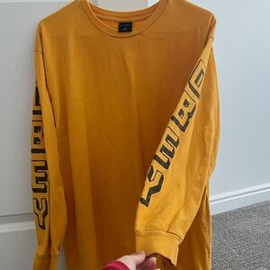 Obey Yellow Long Sleeve Shirt with Black Graphic